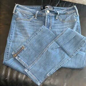 Hollister Blue Jeggings with Comfortable Stretch and Ankle Zippers